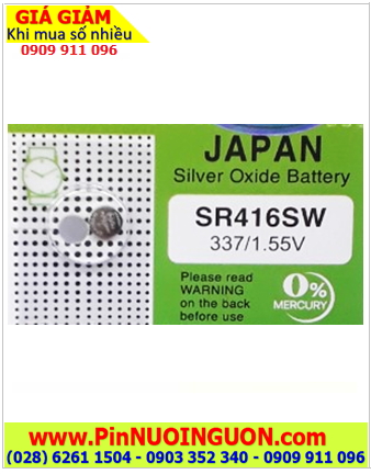 MuRata Plus SR416SW _Pin 337; Pin đồng hồ 1.55v Silver Oxide MuRata SR416SW _Pin 337